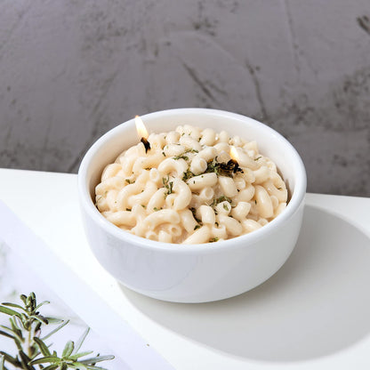 ILIKEPAR Macaroni and Cheese Pasta Bowl Scented Candle Ritual Gift for Your Lovers Friends Macaroni Pasta 5.6oz (160g)