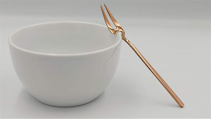 Jade X Ginger Modern Flatware - Luxury Stainless Steel Utensil Elegant Dinnerware Cutlery Set, Dishwasher Safe Forks Knives Spoons, Tableware (Rose Gold, 5pcs, Service for 1)