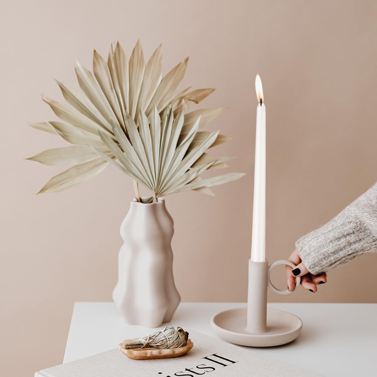 12 Pack White Taper Candles - Taper Candles 10 Inch Dripless, Smokeless & Unscented - 8 Hours Long Burning - Tall Candlesticks - Ideal for Weddings, Dinner Parties, Home Decor, Birthday Party
