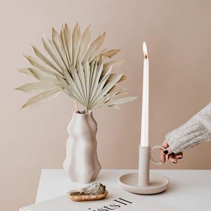 10 inch Cone-Shaped Candle, Set of 24 Smoke-Free, drip Free Wax, Long Burning, Used for Home Decoration, Churches, Celebrations, Parties (White)