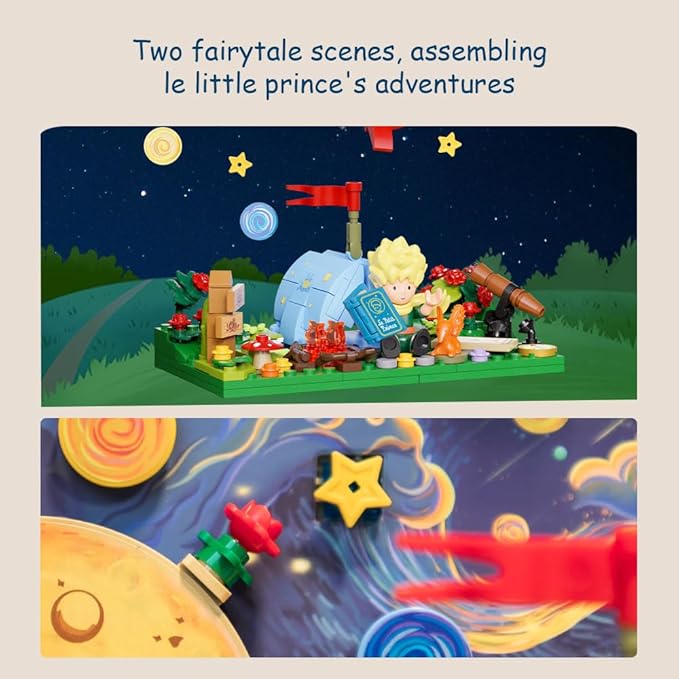 PANTASY The Little Prince Suitcase Building Blocks Set Construct Create Play Building Kit for Adults Home and Office