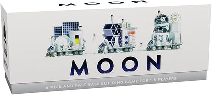 Sinister Fish Games: Moon - A Lunar Competitive Sci-Fi Board Game A Pick &amp Pass Base-Building Game for 1-5 Players Ages 10+