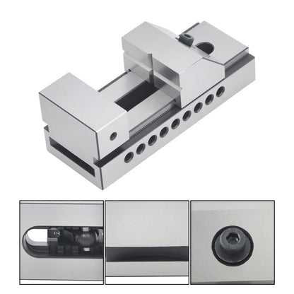 findmall 3 X 7 Inch Tool Makers Accuracy Screwless Vise Accuracy Grinding Screwless Mini Insert Vise Toolmaker Steel for Surface Grinding and Milling