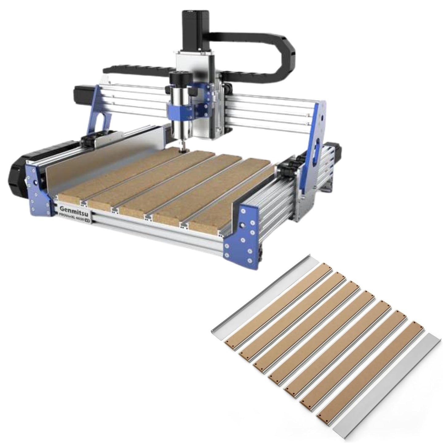 Genmitsu CNC Router Machine PROVerXL 4030 V2 + 6060 Aluminum & MDF Hybrid Spoilboard Table
