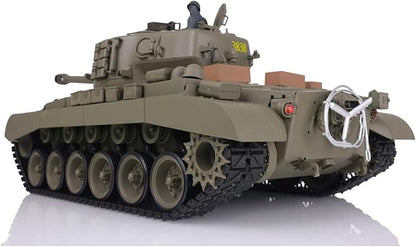 US in Stock 2.4GHz Heng Long 1/16 Scale M26 Pershing RTR RC Tank - 340° Rotating Turret Somke Unit Infrared Combat Lifting Barrel Light &amp Sound BB Shooting Airsoft Tank