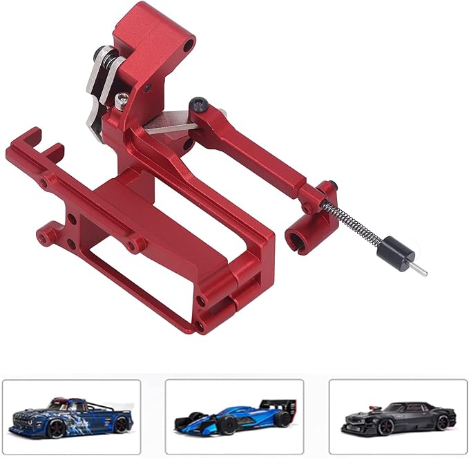 Oumefar RC Alloy Handbrake Module RC Accessories Wear High Temperature Resistant RC Handbrake Kit for ARRMA 1/7 1/8 Series RC Car Parts(Red)