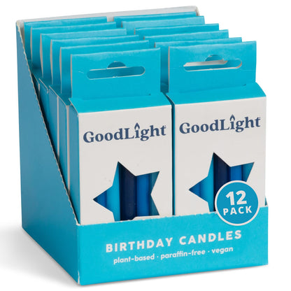 Birthday Candles (Blues) Case of 12-144 Candles Total