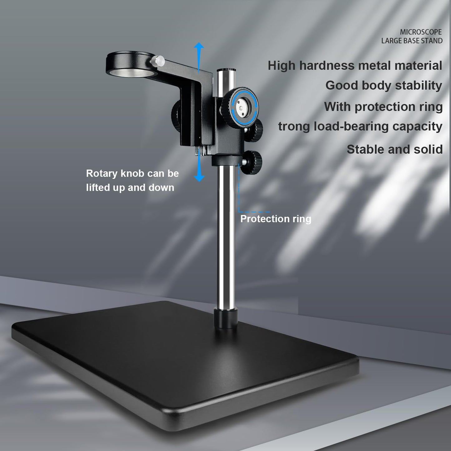 NICE-POWER Digital Microscope with Large Stable Base Stand, 4K HD Quality Industrial Microscope Type-C/HDMI Interface with 180X HD Lens Adjustable Ring Light Illumination for Electronic Repair etc