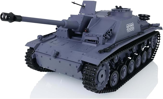 TOUCAN RC HOBBY 2.4G Henglong 1/16 Scale 7.0 Plastic German Stug III RTR RC Tank Model 3868