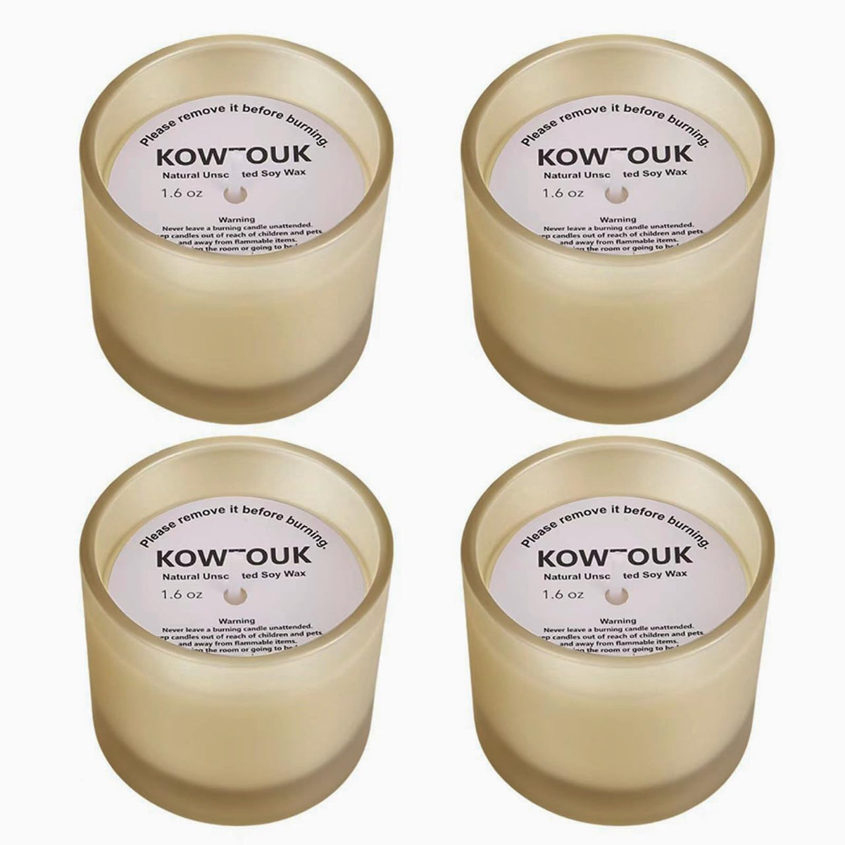Set of 4 White Unscented Soy Candles,Warm Beige Glass Votive Candles, Hand-Poured Wax Candles for Home Décor, Aromatherapy, Spa, Holidays, Parties, and Weddings 10-12 Hours Burn Time (Warm Beige)