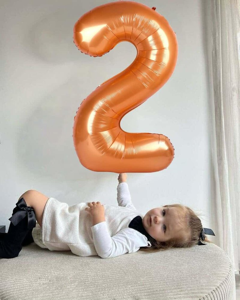 40 Inch Orange 1 Balloon for First Birthday, Orange One 1st Number Balloon Birthday Decorations, 10th 21st, Giant Number 1 Balloons