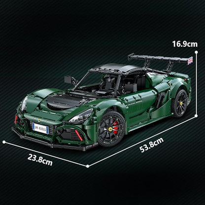 CaDA Master C61511W Lotus Exige Cup 430 1:8 Static Building Block Supercar 3730 Pieces 53.8cm Collectible Display Model for Adults 14+