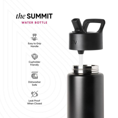 Simple Modern Kids Summit Water Bottle with Straw Lid | Gabby's Dollhouse 14oz Stainless Steel Cup Insulated Tumbler for Toddlers, School | Gabby's Friends