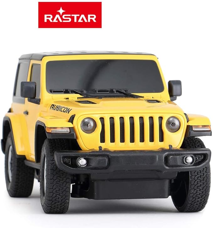 RASTAR RC Toy 1/24 Scale Wrangler JL Remote Control RC Car Rubicon Model Vehicle for Kids Yellow