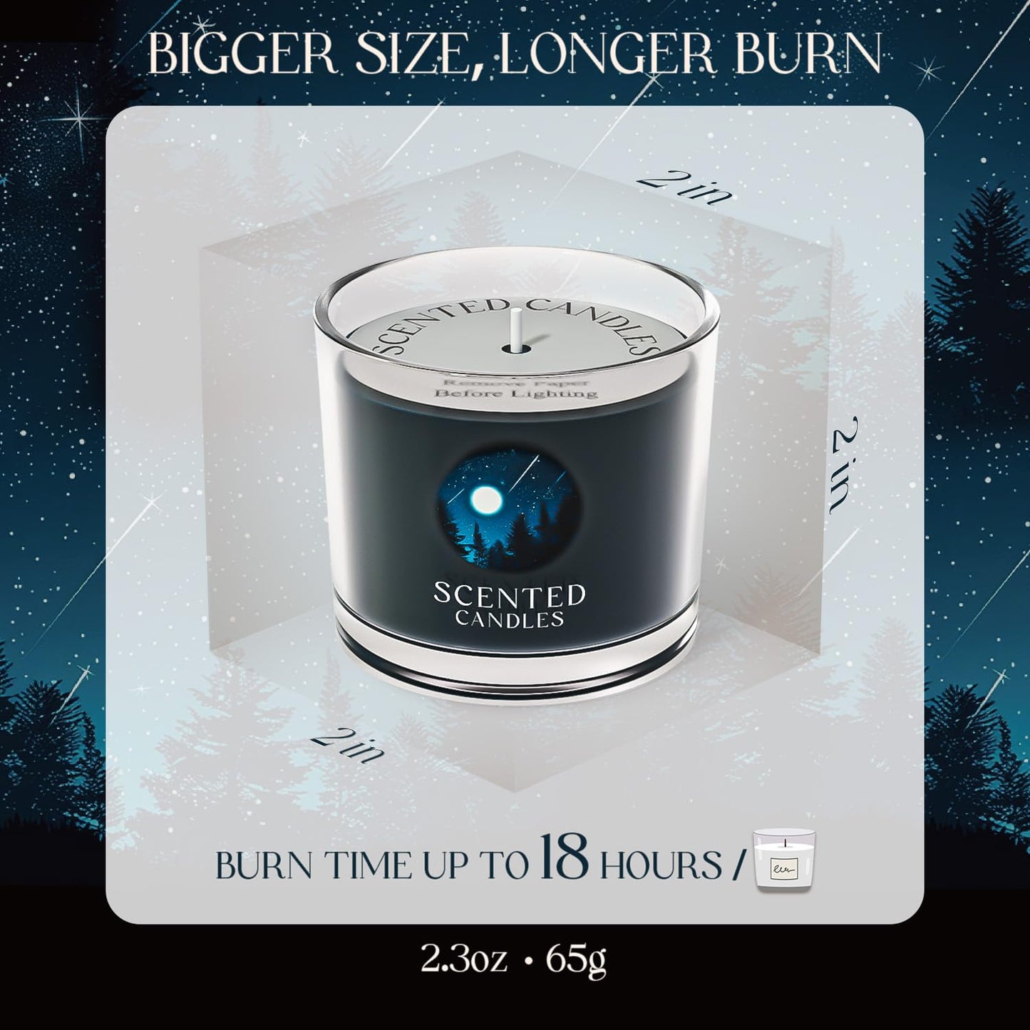 CHILLFLAME Scented Candles Gifts for Men, Candles Gift Set for Him, 6 Scented Candles for Dad, Teacher, Birthday Gifts for Men/Women (Black, 14 oz)