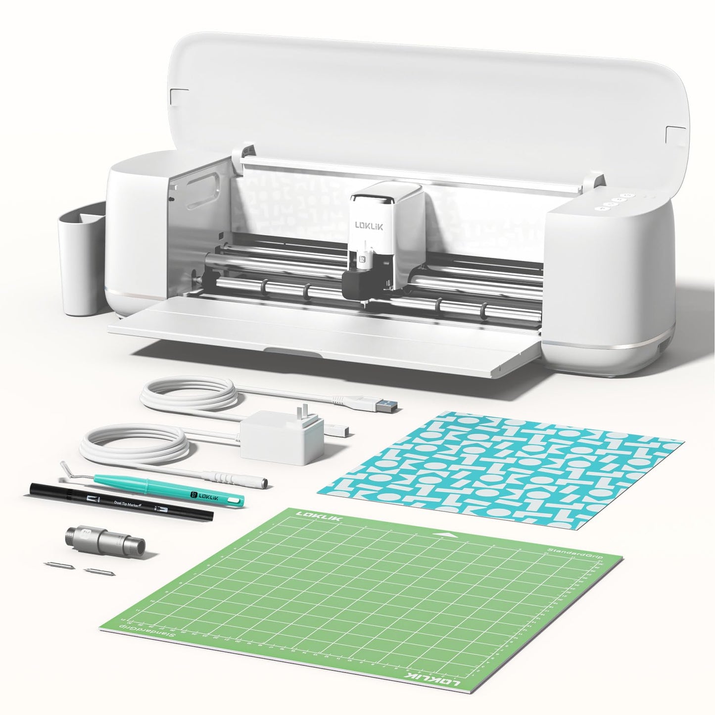 LOKLiK Cutting Machine 2 by HTVRONT - 5 in 1 Vinyl Cutter Machine with 5X Cutting Force, Cuts 100+ Materials, AI Painting, 13'' Smart Die Cutting Machine for All Crafts Cards 3D Arts Home Decor