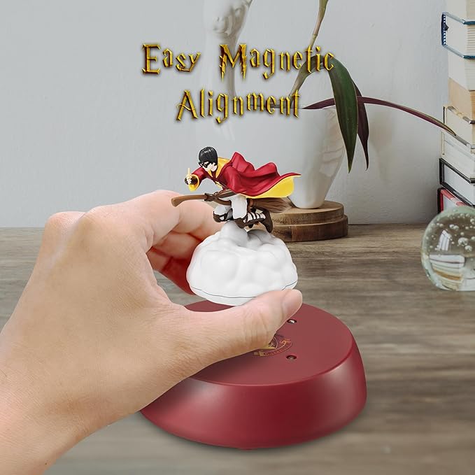 WARNER BROS Harry Potter Levitating Figurine Display - Magnetic Levitation Floating Harry Potter Collectible Display with LED Lights
