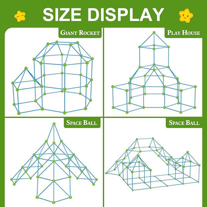 SpringFlower Fort Building Kit for KidsSTEM Construction Toys Educational Gift for 3 4 5 6 7 8 9 10 11 12 Years Old Boys and GirlsUltimate Creative Set for Indoor &amp Outdoors Activity200 PcsGr