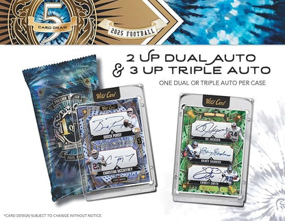 2025 Wild Card 5 Card Draw Football Pro-Look Edition Trading Card Box (5 Encased Cards #'d to 5 or Less Including 1 Autographed Card in Every Box)