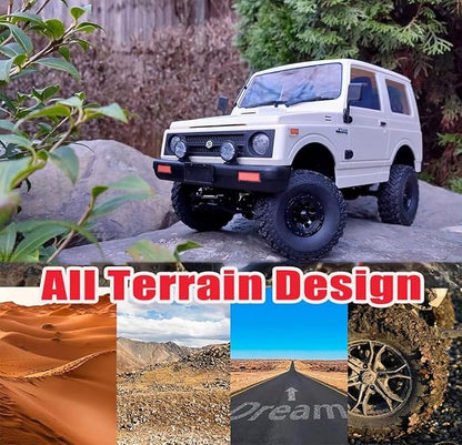 Apawband WPL C74 RC Truck 1/10 RC Crawler Off Road Truck 4x4 RC Rock Crawler RTR with Proportional Steering 370 Motor Counter Rotating Gearbox Leaf Spring Chassis Hobby Grade Toy