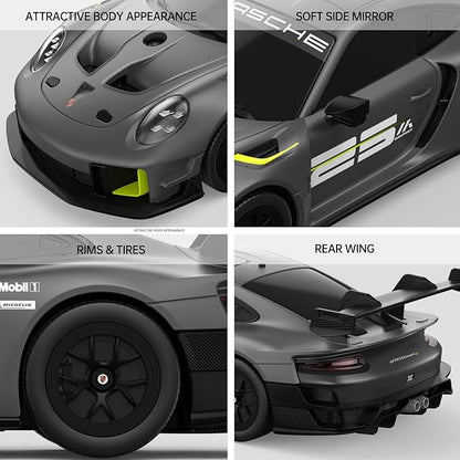 RASTAR Porsche 911 GT2 RS Model Car 1:24 Scale RC Porsche 911 GT2 RS Clubsport 25 Remote Control Car for for Kids Adults RC Sports Supercar Grey