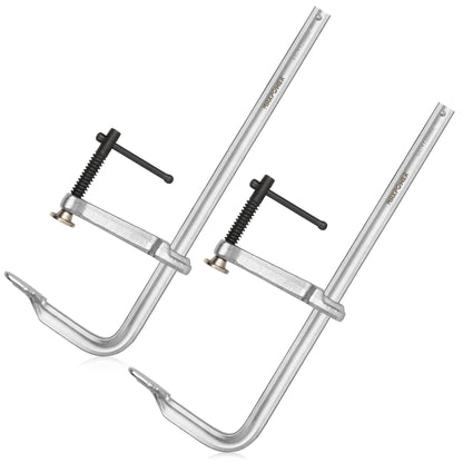 MAXPOWER F Clamp 16 inch, Heavy Duty Welding Clamps Set, Max Open 16-inch, Throat depth 4-3/4 inch, Pack of 2