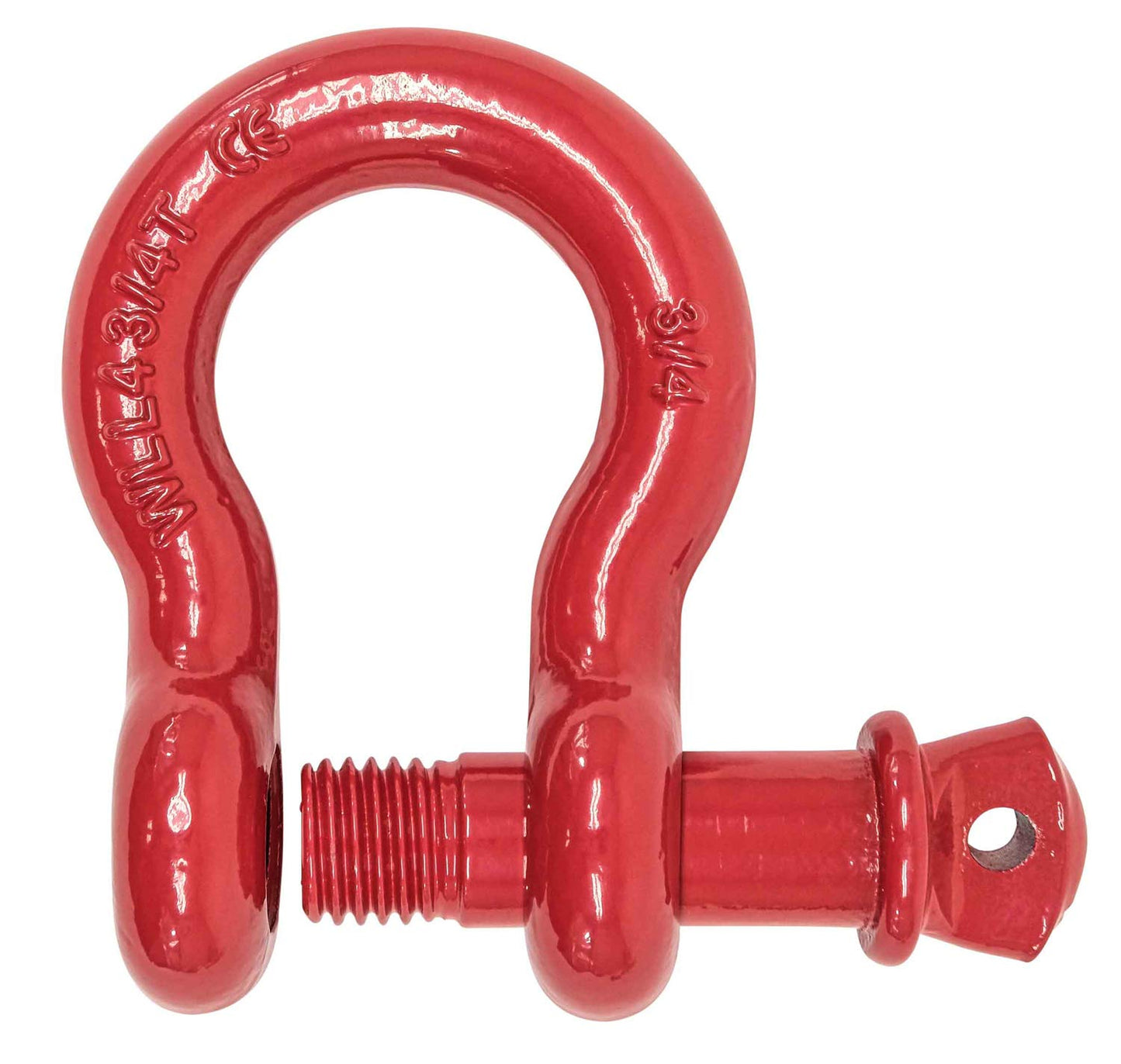 Mytee Products 3/4" Anchor Shackle Forged Carbon Steel w/Alloy Screw Pin WLL # 4.75 Tons (9,500 lbs) | Double Rust Protection Heavy Duty D Ring Shackle for Towing, Rigging & Vehicle Recovery (4 Pack)