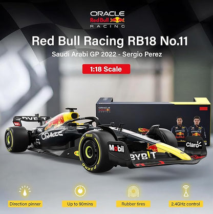 Voltz Toys Authentic Licensed 1:18 F1 RedBull Rb18 Car Remote Control Car - F1 Collection RC car Series for Kids and Adults - 2.4GHz RC Car for Gift (1:18 RedBull Rb18(NO.11))