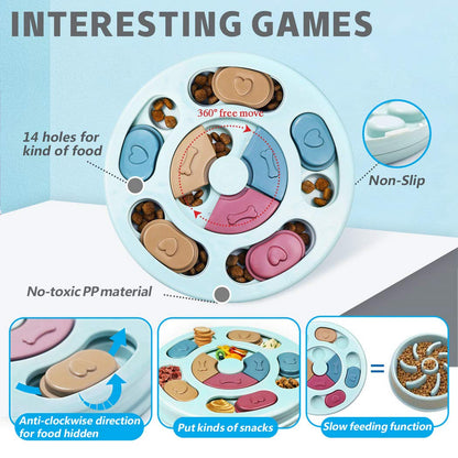 Joansan Interactive Dog Puzzle Toys - Mentally Stimulating Treat Dispenser for Training Small, Medium & Large Dogs