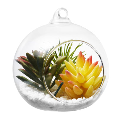 BlogBlog Hanging Glass Candle Holder, Globe Glass Tea Light Holder, Hanging Glass Vase, Flower Plants Terrarium, Glass Orbs Container, Micro Landscape DIY for Home, Office, Wedding (2.36" 12Pcs)