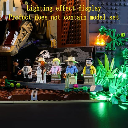 LED Light Kit Compatible with Lego Jurassic Park:T.rex Rampage - Lighting Set for Jurassic World 75936 Building Model (Model Set Not Included)