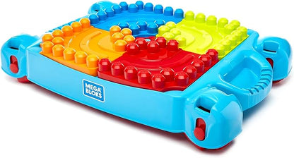 Mega Bloks First Builders Build 'n Learn Table with Big Building Blocks Building Toys for Toddlers (30 Pieces)