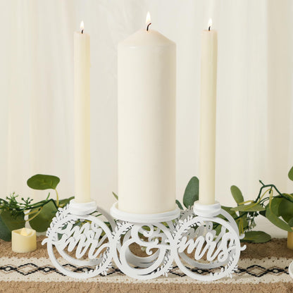 Rozrety Unity Candle Holder - Unity Candles Stand for Wedding Ceremony Set - Candle Holders for Wedding Decoration, Reception, Bridal Shower Gifts(Candles not Included)