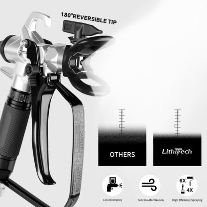 Lithitech Airless Paint Sprayer, 3000PSI High Efficiency Paint Sprayer Gun,Thinning-Free,with Accessories Storage Space,with Extension & Other Accessories, Paint Sprayer for House Painting