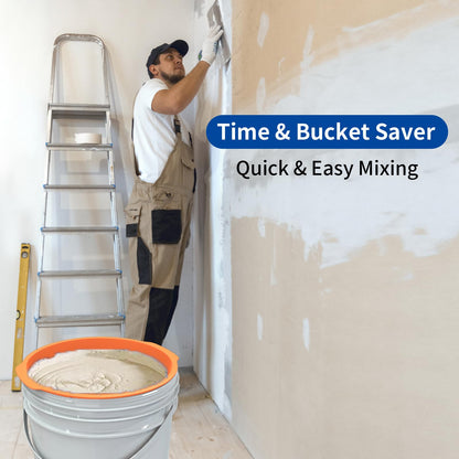 Dxmnoly 5 Gallon Silicone Bucket Liner - Reusable Measuring Mixing Liner for Concrete, Mortar, Grout, Paint - Food Grade Non-Stick with Measurement Marks - Easy to Clean & Durable (Orange)