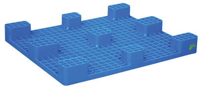 Vestil PLPS-4840-9L High Density Polyethylene Hygienic Rackable Pallet/Skid 39 In. x 46-7/8 In. x 5-1/2 In. 8,800 Lb. Floor Capacity Blue