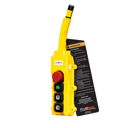 Prowinch 4400 Lbs 2 Ton Electric Chain Hoist 3 Phase 208V-240/440-480V -20 ft Lifting Height, H3 Duty Class, G100 Chain for Heavy-Duty Lifting, Warehouse & Industrial Use