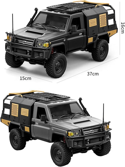 1/12 Scale RC Crawler MN-82S LC79 RTR RC Truck 4x4 Off Road Vehicles 2.4GHz RC Rock Crawler Car with LED Lights 7.4V 1200mAh Battery for Adults Hobby Toys (Silver)