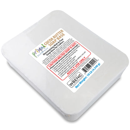 Primal Elements Cocoa Butter Soap Base - Moisturizing Melt and Pour Glycerin Soap Base for Crafting and Soap Making, Easy to Cut - 10 Pound