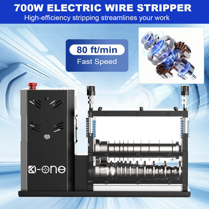 Automatic Wire Stripper Machine, Copper Wire Stripping Machine, Wire Strippers Electrical for 0.06"-1.6" Copper Wire, 700W High-Speed Electric Wire Stripper, 11 Channels 10 Blades Strip Machinery