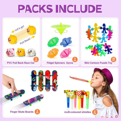 Party Favors for Kids | 179 Pcs Goodie Bags Stuffers - Fun Pinata & Treasure Box Toys