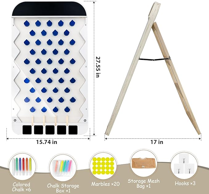 Zhenx Prize Drop Disc Game Wood Extra Large Prize Drop Board 27.8 x 15.9 Wood Disc Drop Games for Parties Trade Show Booth and Carnival Game