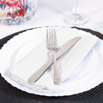 Utopia Home White Cloth Napkins (12 Pack, 18x18 Inches), Ideal Dinner Napkins for Party, Wedding and Lunch/Dinner