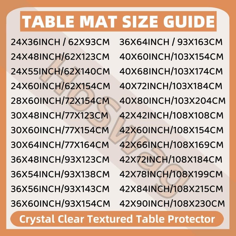 HoSwag 28"X60"Crystal PVC Table Cover Protector, Waterproof PVC Tablecloth, 2MM Thickened Protector for Table, Desk, Coffee Table, Workbench,Dresser, TV Stand, Counter