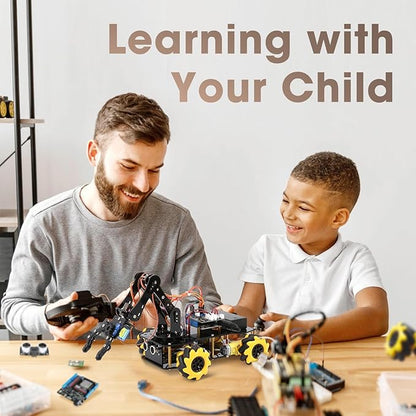 Robotics for Kids Ages 8-12 ACEBOTT Smart Robot Arm Car Kit with 5DOF STEM Toys for Boys Age 8-12 12-16+ ESP32 Arduino/Python/Blockly Coding App &amp Remote Control STEM DIY Gift for Teens &amp