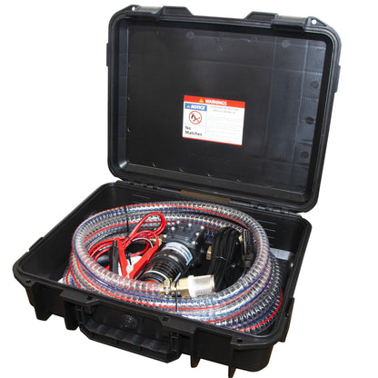 12V 75W Fuel Transfer Pump, Moves Up to 120 Gallons Of Gas or Diesel Per Hour, with High Elastic Fuel Pipe & 2 Power Cables, Great for Vehicles, Boats, Equipment, Gasoline, Diesel