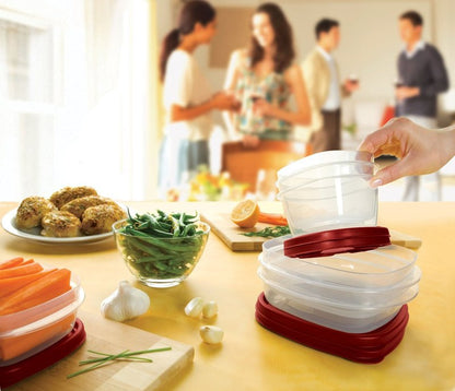 Rubbermaid Easy Find Lids Food Storage Containers, Racer Red, 18-Piece Set 1783145