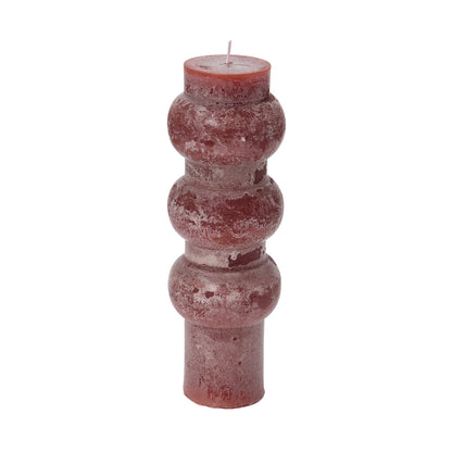 Creative Co-Op Unscented Totem Pillar, Cabernet Candles, 3" L x 3" W x 9" H, Purple