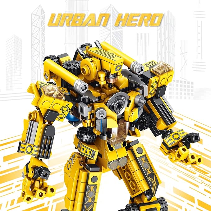 Robot Building Toys for 6 7 8 9 10 11 12 13 14 Years Old Kids | 25-in-1 Construction Blocks Sets for Robot or Trucks Christmas Birthday Gifts for Age 6-8 7-9 8-14 yrs Boys