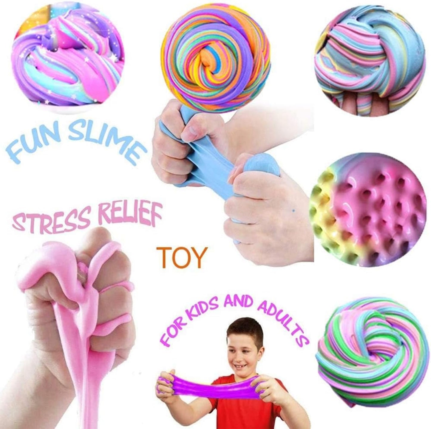 54 Pack Butter Slime Toy kit, Super Soft and Non-Sticky,Very Suitable Birthday Gifts for Boys and Gir,Party Favors,Stress Relief Toys,Easter Filling Stuffers.